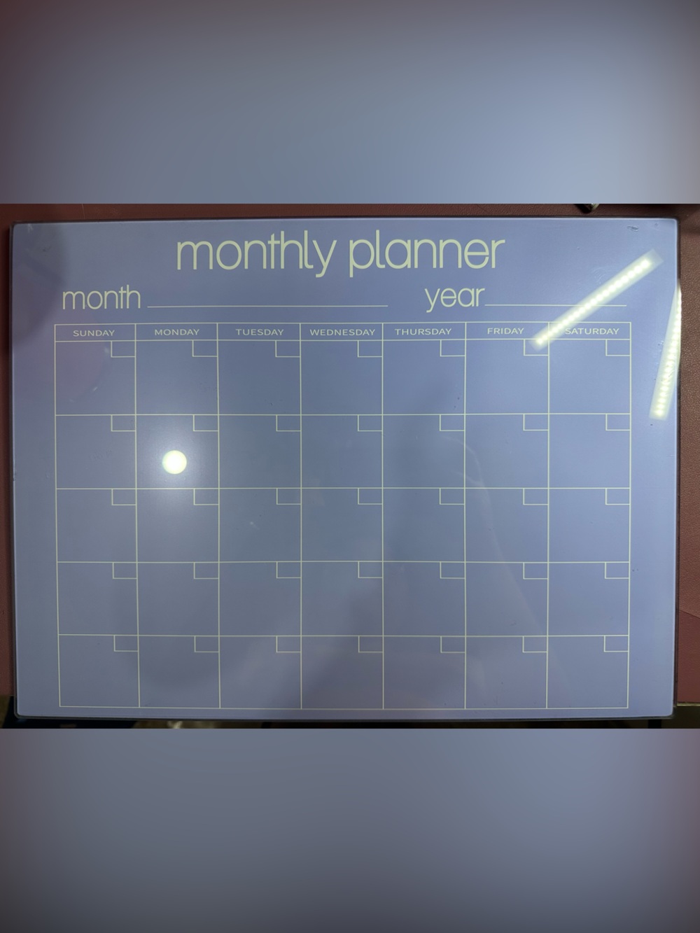 New Monthly Planner Glads Dry-Erase Board - Lavender
